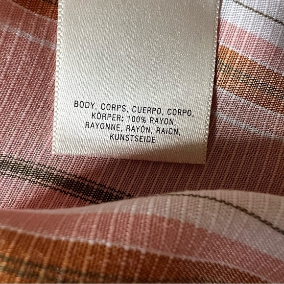 Anthropologie Maeve Byron Striped Balloon Sleeve Blouse X-Small, light pink - Picture 12 of 14